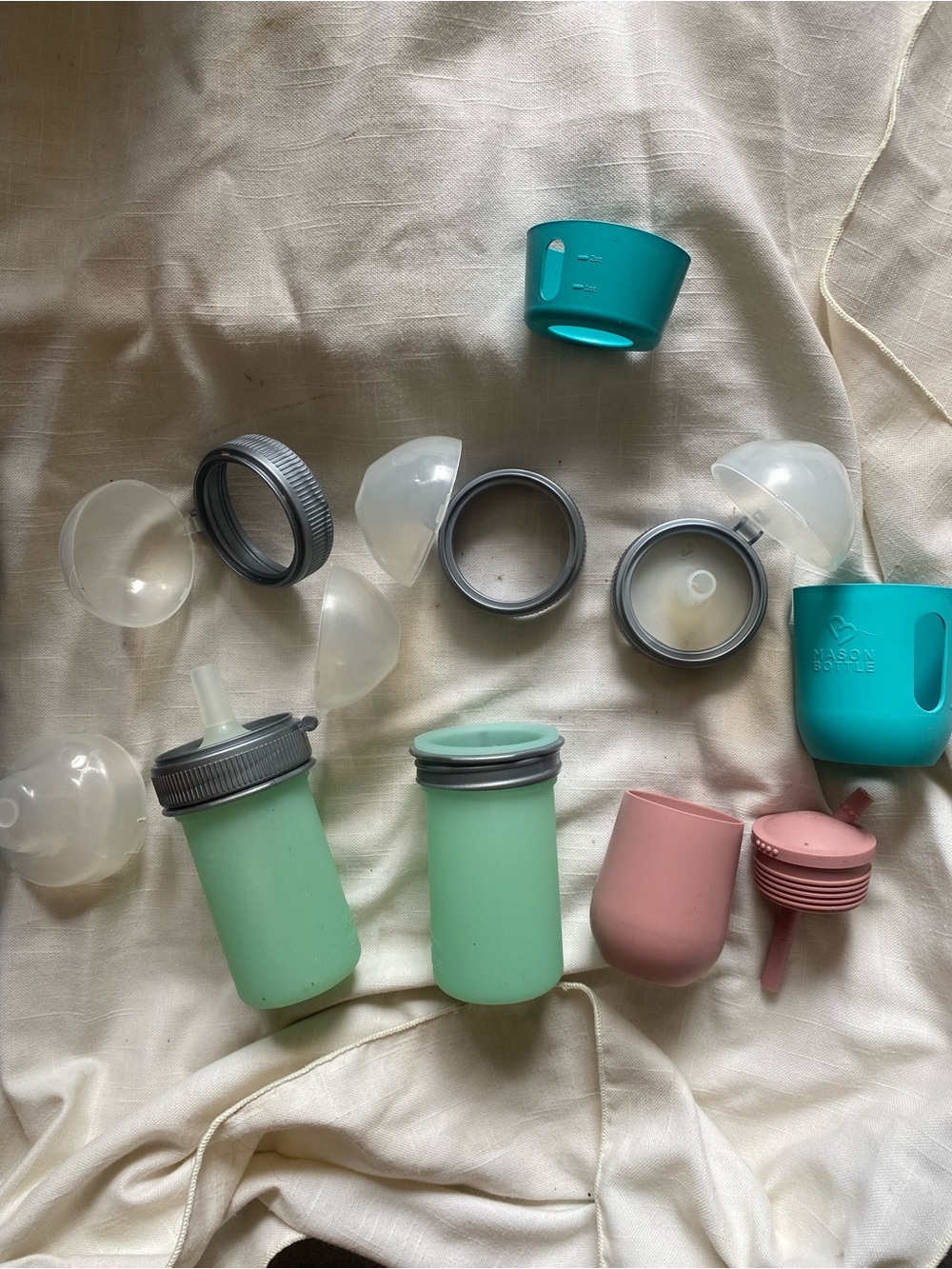 Silicone Kids Beverage Set - Mint & Teal